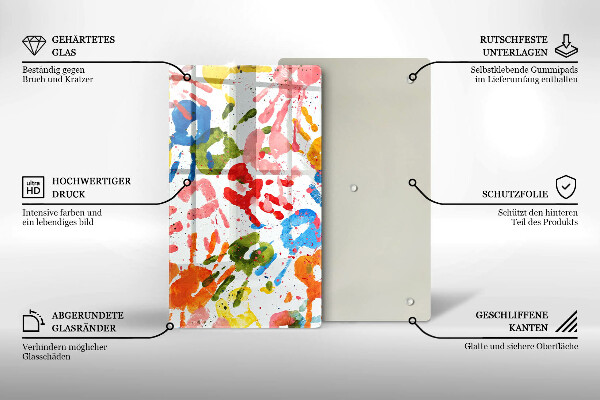 Glashällskydd modern Spår av barnhänder