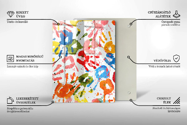 Glashällskydd modern Spår av barnhänder