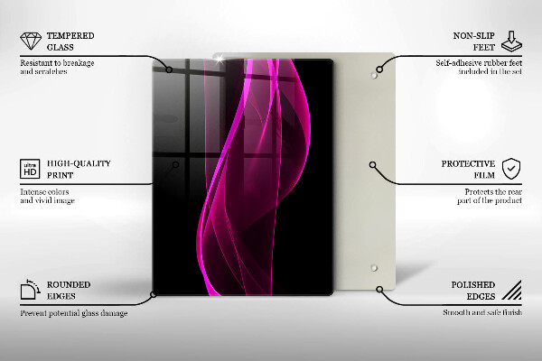 Glashällskydd modern Rosa abstraktion