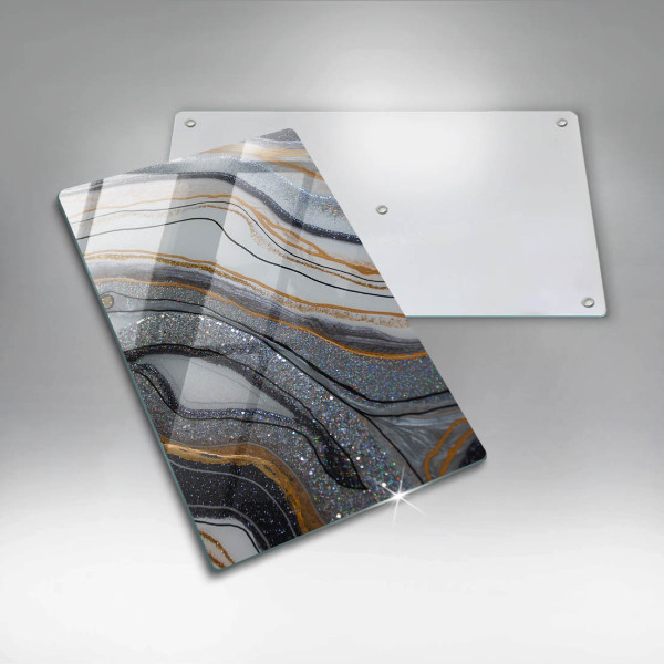 Glashällskydd modern sten med guld