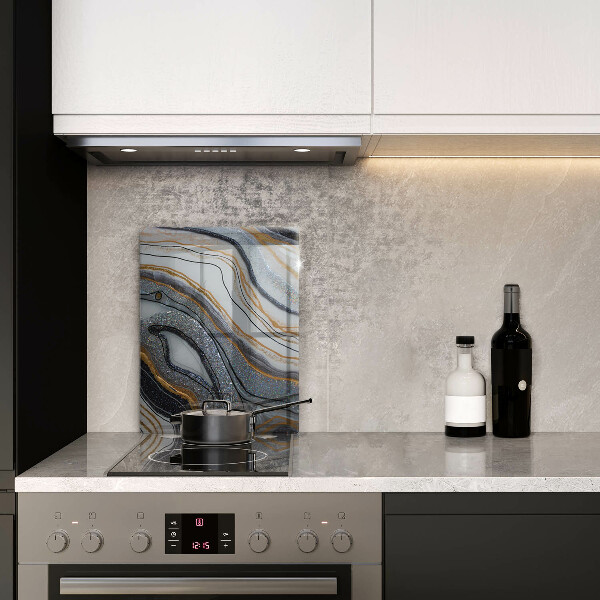 Glashällskydd modern sten med guld