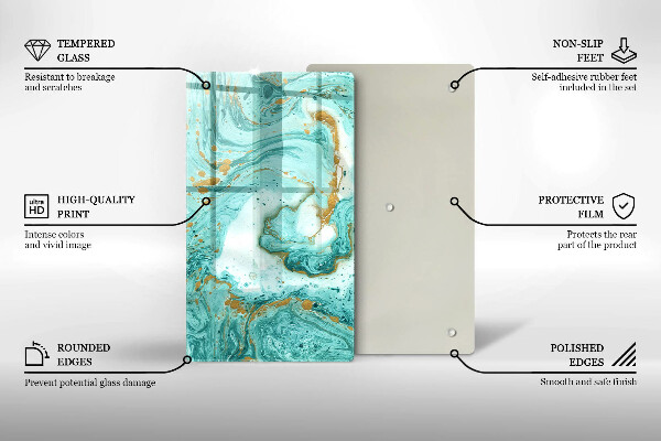 Glashällskydd modern Blå abstraktion