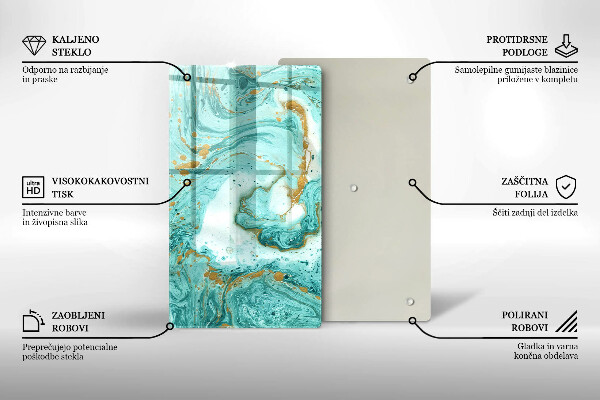 Glashällskydd modern Blå abstraktion