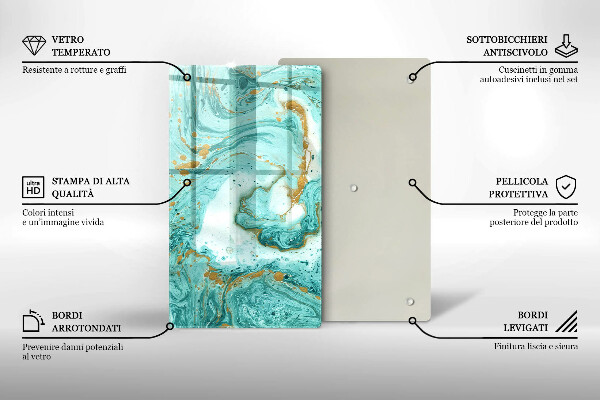 Glashällskydd modern Blå abstraktion