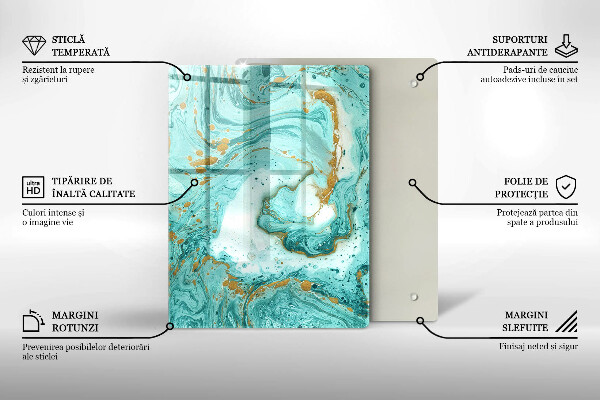 Glashällskydd modern Blå abstraktion