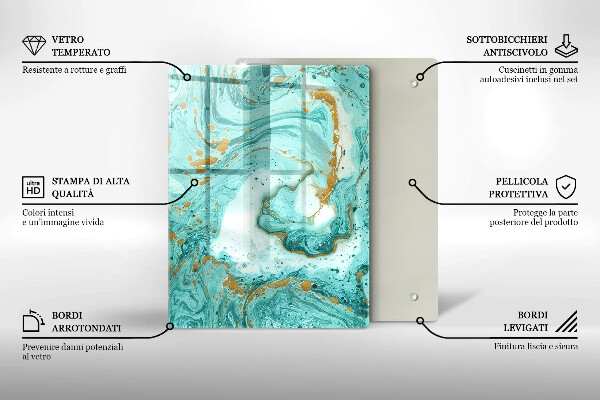 Glashällskydd modern Blå abstraktion