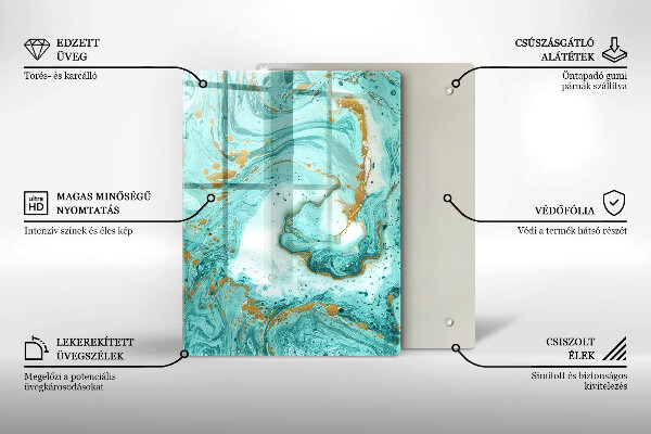 Glashällskydd modern Blå abstraktion