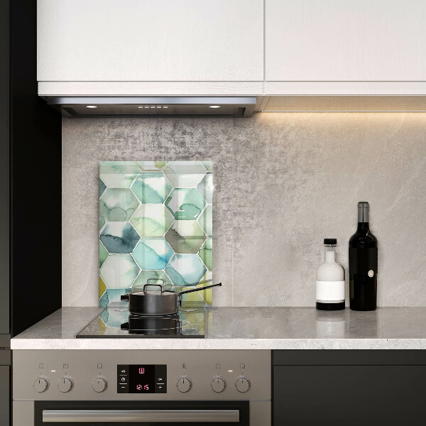 Glashällskydd modern Akvarell hexagoner