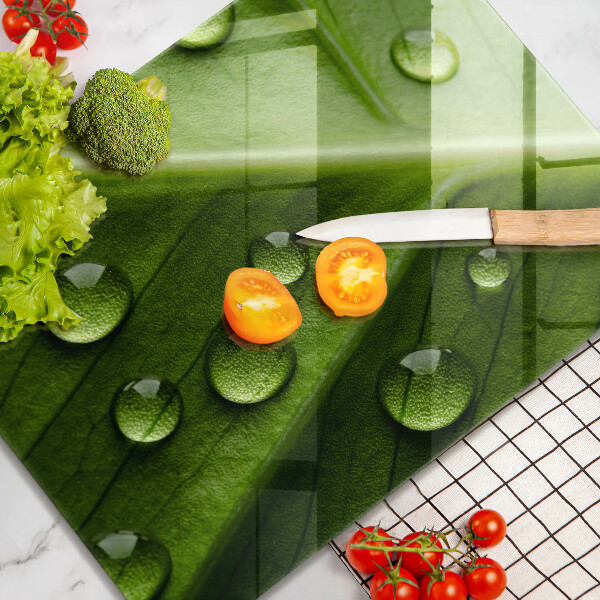 Spisskyddsplatta modern Natur dagg och löv