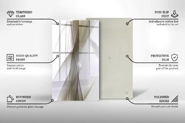 Spisskyddsplatta modern Abstrakta linjer design