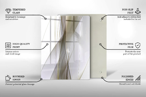 Spisskyddsplatta modern Abstrakta linjer design