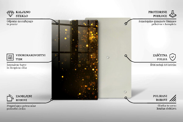 Kokkärlskydd modern Guld glitter