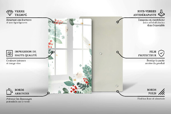 Spisskyddsplatta modern Akvarell blad