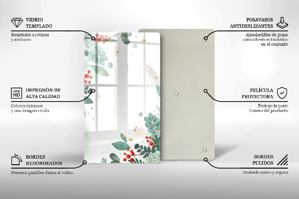 Spisskyddsplatta modern Akvarell blad