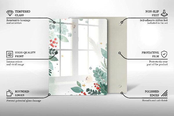 Spisskyddsplatta modern Akvarell blad