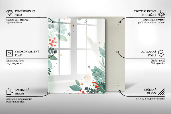 Spisskyddsplatta modern Akvarell blad