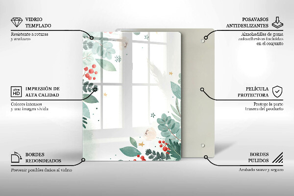 Spisskyddsplatta modern Akvarell blad