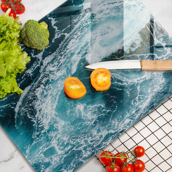 Kokkärlskydd modern Skummande vattenvågor