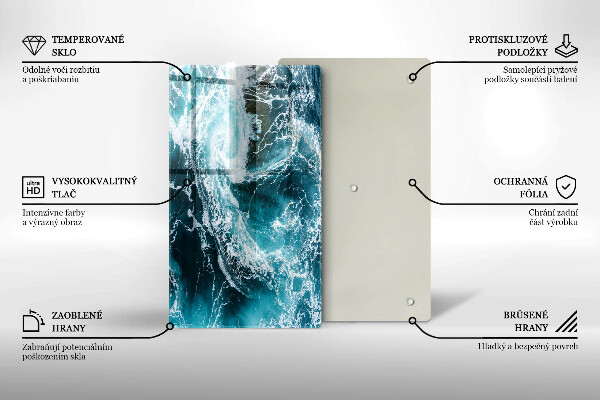 Kokkärlskydd modern Skummande vattenvågor