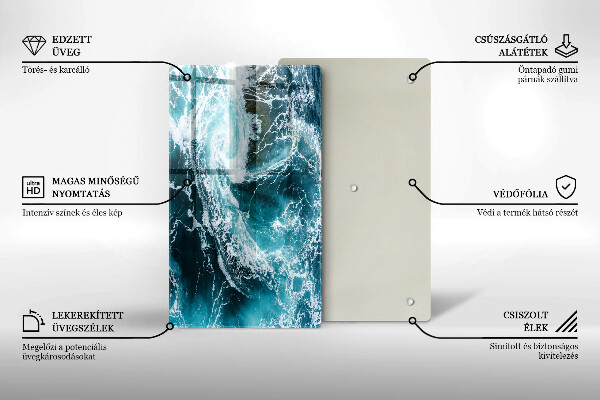 Kokkärlskydd modern Skummande vattenvågor