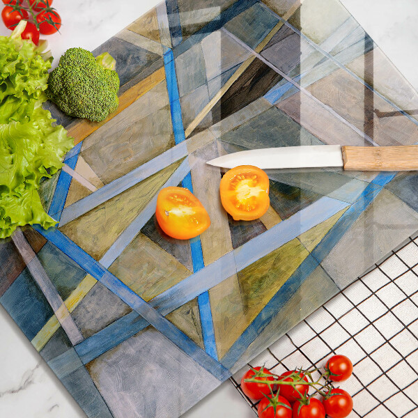 Spisskyddsplatta modern Målade linjer abstraktion