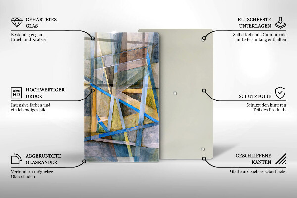 Spisskyddsplatta modern Målade linjer abstraktion