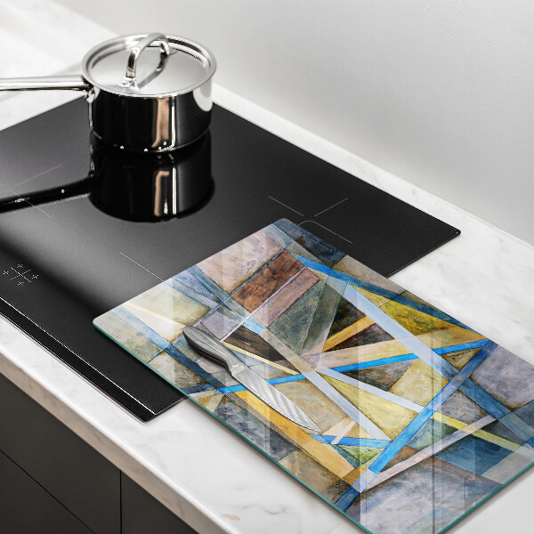 Spisskyddsplatta modern Målade linjer abstraktion