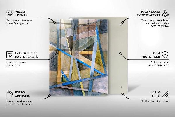 Spisskyddsplatta modern Målade linjer abstraktion