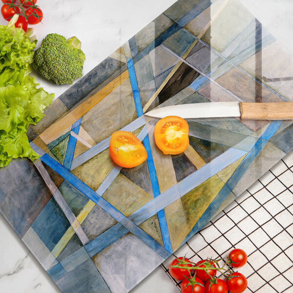 Spisskyddsplatta modern Målade linjer abstraktion