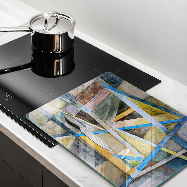 Spisskyddsplatta modern Målade linjer abstraktion