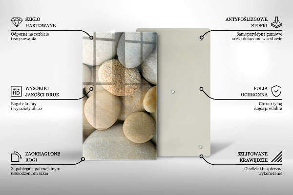 Spisskyddsplatta modern Ovalt stenmönster