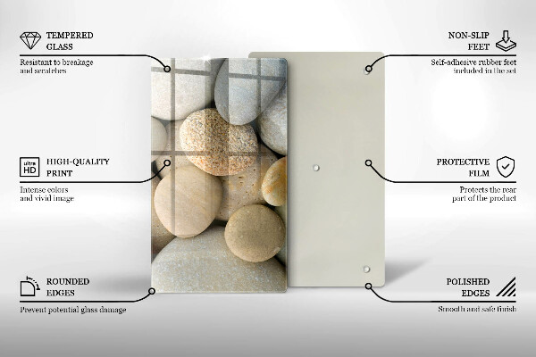 Spisskyddsplatta modern Ovalt stenmönster