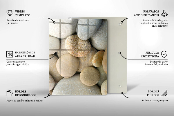 Spisskyddsplatta modern Ovalt stenmönster