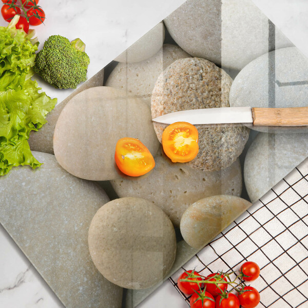 Spisskyddsplatta modern Ovalt stenmönster