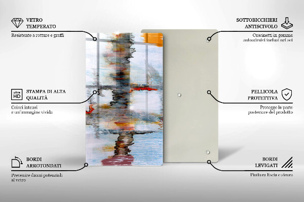 Spisskyddsplatta modern Abstraktionsfärger