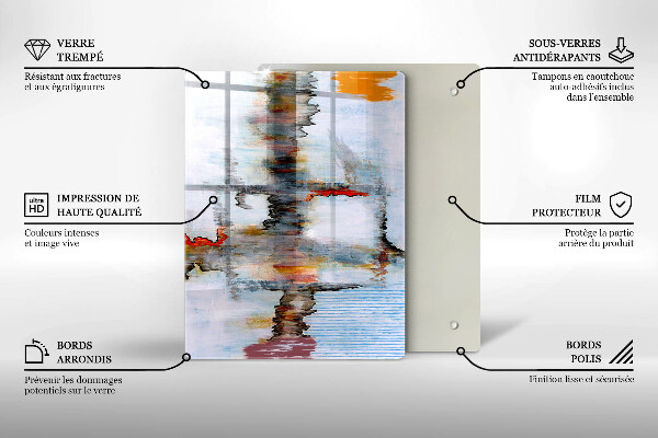 Spisskyddsplatta modern Abstraktionsfärger