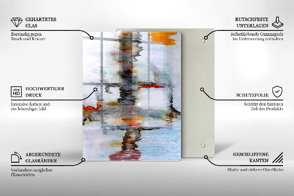 Spisskyddsplatta modern Abstraktionsfärger