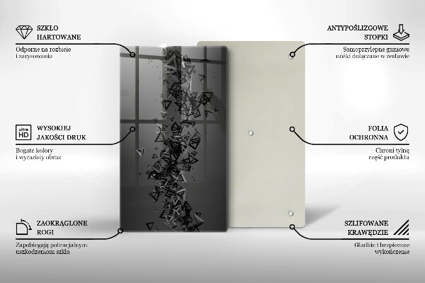 Spisskyddsplatta modern Abstraktion 3D-former