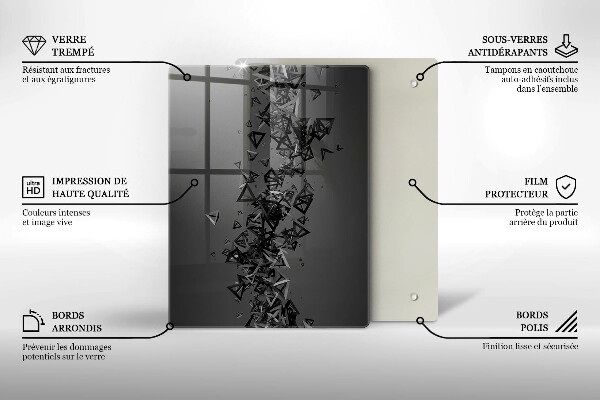 Spisskyddsplatta modern Abstraktion 3D-former