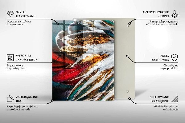 Spisskyddsplatta modern Boho fågelfjädrar