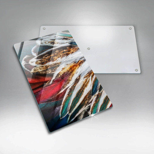 Spisskyddsplatta modern Boho fågelfjädrar