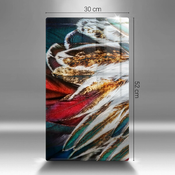 Spisskyddsplatta modern Boho fågelfjädrar