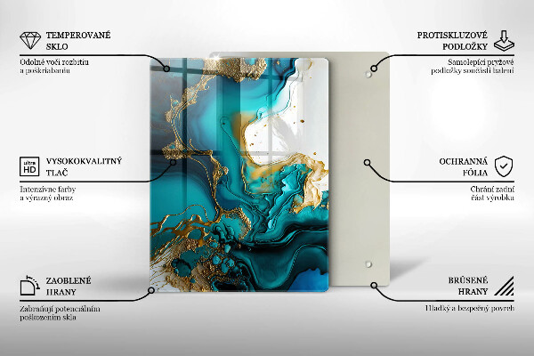 Skydd för induktionsspis modern Turkos abstraktion