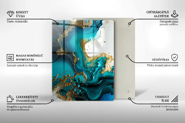 Skydd för induktionsspis modern Turkos abstraktion