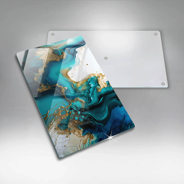 Skydd för induktionsspis modern Turkos abstraktion