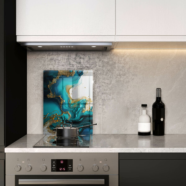 Skydd för induktionsspis modern Turkos abstraktion