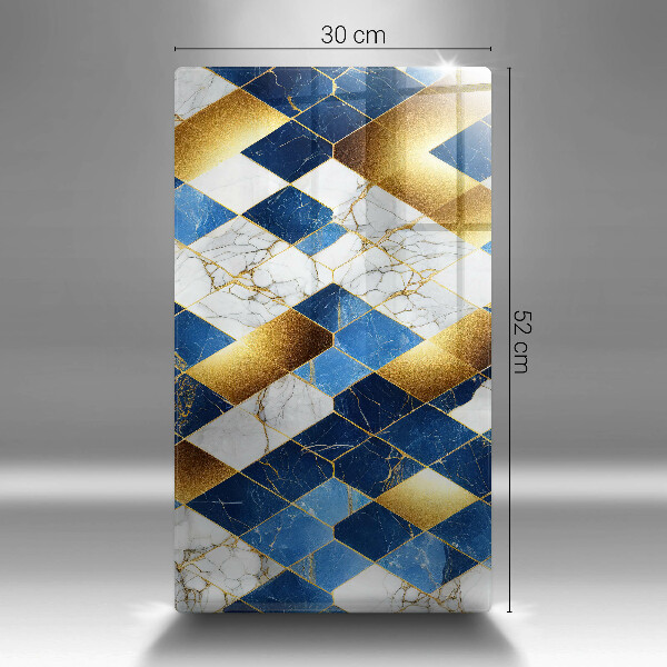 Skydd för induktionsspis modern Gyllene romb marmor