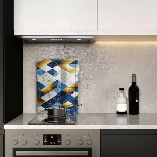 Skydd för induktionsspis modern Gyllene romb marmor