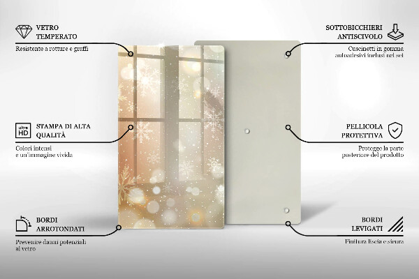 Skydd för induktionsspis modern Snöflingor