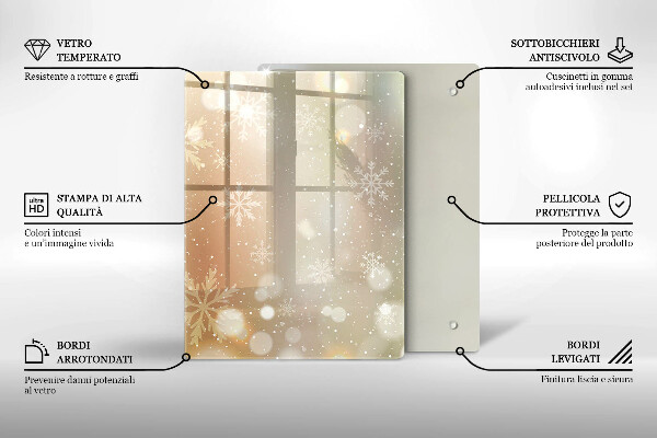 Skydd för induktionsspis modern Snöflingor